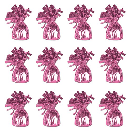 Beistle 50804-P Pink Metallic Wrapped Balloon Weights - //coolthings.us