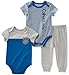 Calvin Klein Baby Boys 3 Pieces Bodysuit Pant Set, Blue, 18M