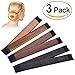 Hair Bun Shapers,3 Pack French Hair Styling Bun Maker with 2 Retro Hair Pin Clips DIY Doughnuts Hair Bun Tool (3 pack hair shapers+2 pack clips)