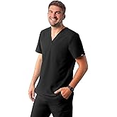 Adar Addition Scrubs for Men - Classic V-Neck Scrub Top