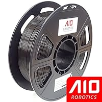 AIO Robotics AIOBLACK PLA 3D Printer Filament, 0.5 kg Spool, Dimensional Accuracy +/- 0.02 mm, 1.75 mm, Black