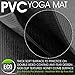 Yes4All PVC Yoga Mat / Exercise Yoga Mat for Pilates, Workout, Travel – Non Slip Yoga Mat / Yoga Floor Mat (5mm, Black)