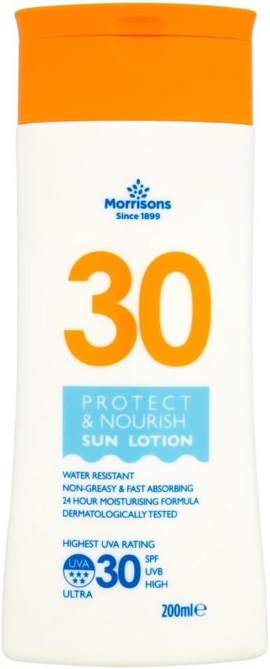 Morrisons Sun Lotion SPF30 200ml High Protection UV Burn Protection