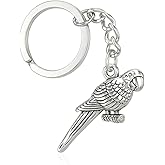 Bird Keychian,Parrot Keychains for Women Bag Charms, Animal Lover Key Chains Gift for Women Men Boys Girls Birds Lovers