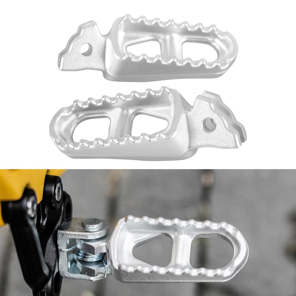 Photo 1 of Foot Pegs for Surron Footpeg Foot Pedals Rests CNC for Light Bee Sur Ron S/X Segway X260 X160 Electric Dirt Bike T6-6061 Aluminum Silver