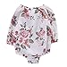 Newborn Infant Baby Girls Clothes Floral Retractable Elastic Bodysuit Romper