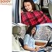 Sojoy 12V Heated Smart Multifunctional Travel Electric Blanket and Heated-Cushion Cover Bundle for Car, Truck, Boats or RV with High/Mid/Low Temp Control (60