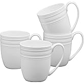 Mikasa Kamryn Vegan Bone China Lightweight Set of 4 Mugs, 13.5 Ounce