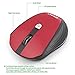 Wireless Mouse, Splaks 2.4Ghz Wireless Mice 4 Buttons Portable Office Mouse 3 Adjustable DPI Left Hand Mouse with Nano USB Receiver for Computer, Laptop, MacBook-BKRD
