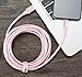 Amazon Basics Double Braided Nylon Lightning to USB Cable, Advanced Collection, MFi Certified Apple iPhone Charger, Rose Gold, 10 Feet