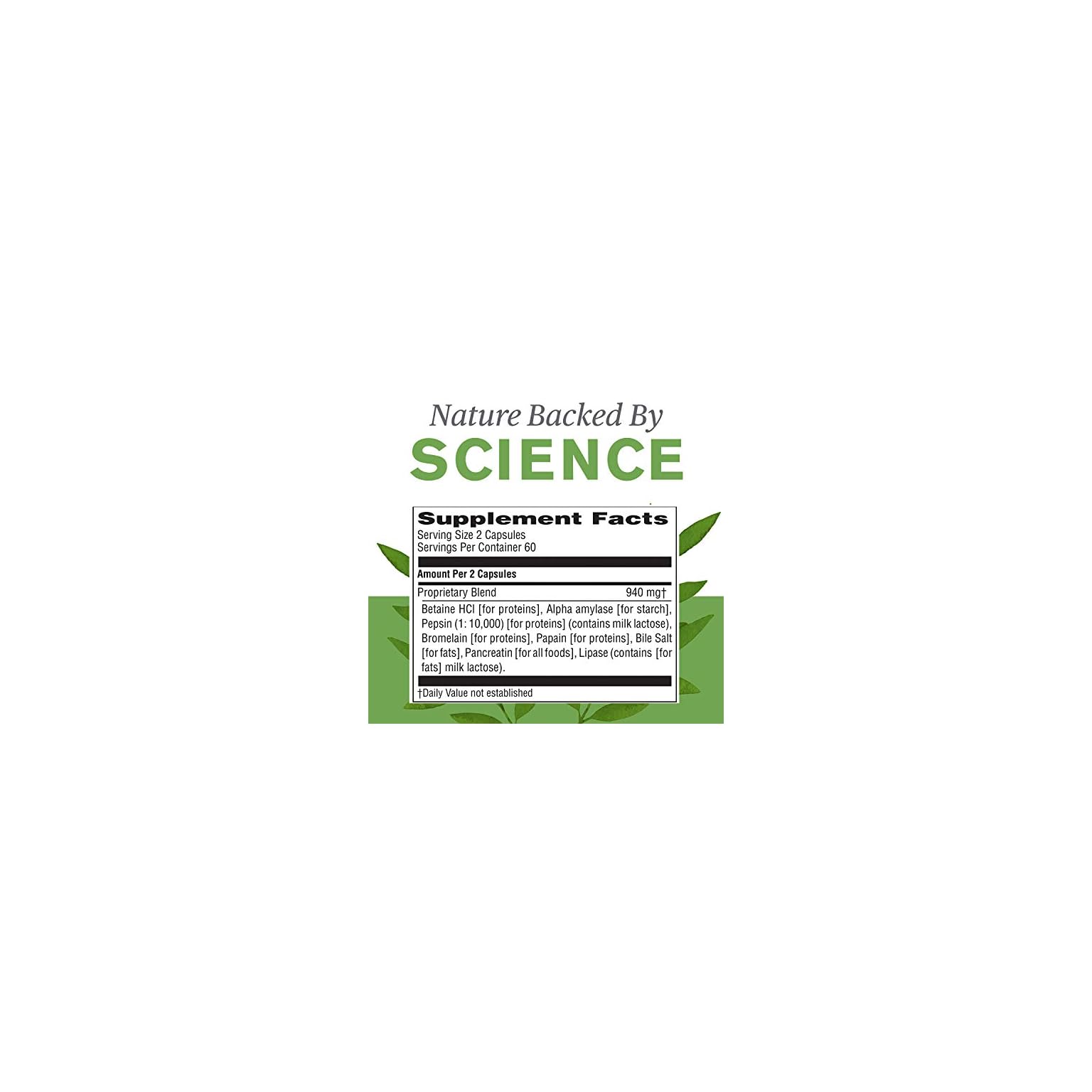 Nature’s Sunshine Food Enzymes, 120 Capsules Digestive Enzymes with