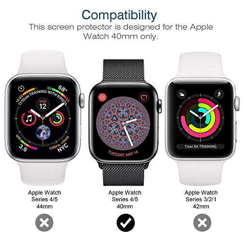 LK 6 Pack for Apple Watch 41mm / 40mm Screen Protector (Series 8 & 7