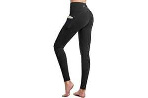 CAMBIVO High Waisted Leggings for Women, Yoga Pants with Pockets for Women Tummy Control Non See Through Workout Leggings