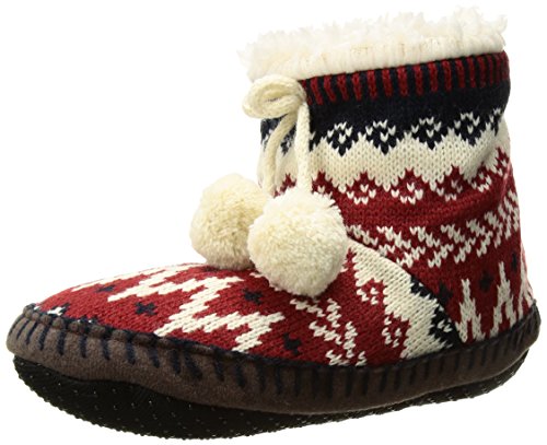 Muk Luks Women's Bootie Slipper, Candy Apple, L/XL (8-10)