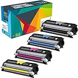 Do it Wiser Compatible Extra High Yield Toner Cartridges for Konica Minolta Magicolor 1600w 1650en 1680mf 1690mf 4-Pack