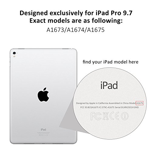iPad Pro 9.7 Case, JETech Case Cover for Apple iPad Pro 9.7-Inch 2016 Model with Auto Sleep/Wake (Black) - 3370