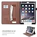 FYY Leather Case with Apple Pencil Holder for iPad Air 1/2, iPad 9.7 2017/2018 - Folio Stand Protective Case Smart Cover with Hand Strap Card Slots for Apple iPad Air 1/2 /iPad 9.7 2017/2018 Brown