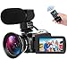 Digital Camcorders Full HD 1080P 30FPS 24MP Video Camera 16X Digital Zoom IR Night Vision Digital Camcorder with External Microphone and Wide Angle Lens