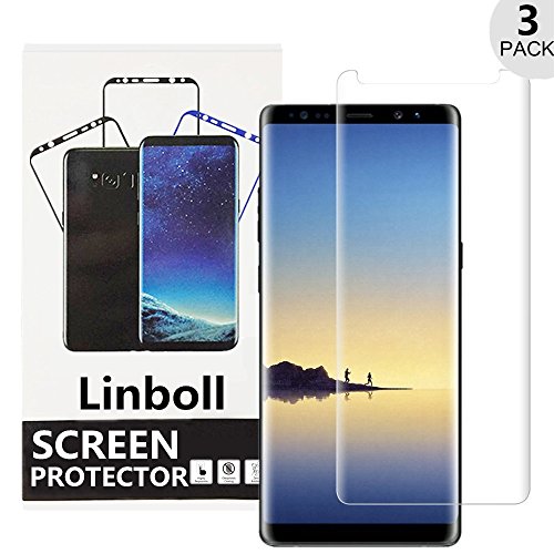 Samsung Galaxy Note 8 [3-Pack], Linboll [Bubble Free ][Easy Installation] 3D PET HD Screen Protector Film for Samsung Galaxy Note 8 Clear