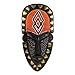 NOVICA Decorative Wood Mask, Black Orange