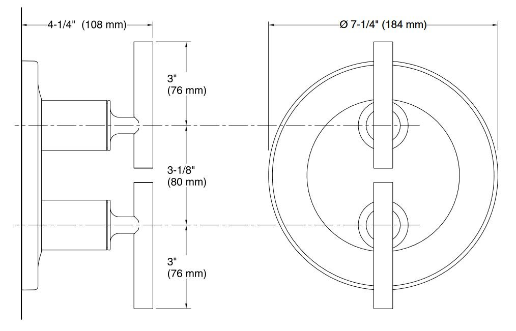Vibrant Brushed Bronze Kohler K T144 4 Bv Purist Stacked Valve Trim Valve Not Included Tools Home Improvement Rough Plumbing