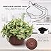 Homes Garden 10.5 in. Dia Plastic Resin Rattan Hanging Planter Brown (2-Pack) Flower Plant Hanging Basket for Home Office Garden Porch Balcony Indoor Outdoor Decoration Gift #G727A00