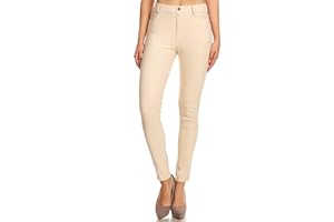 JVINI Women's High Waisted Denim Blended Jeggings Stretch Pull-On Jean Leggings Skinny Work Pants Regular- Plus Size