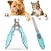 TC Joy Dog Nail Clippers and Trimmer - Nail File Set For Safe At Home Grooming - Razor Sharp Blades, Safety Lock & Non-Slip Handles - Ideal for Small Medium Large Breeds, Light Blue