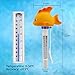 Homga Floating Pool Thermometer, Swimming Pool Thermometer with String, Floating Thermometer for Swimming Pool, Bath Water, Spas,Hot Tubs, Aquariums and Fish Ponds (Gold Fish Thermometer)