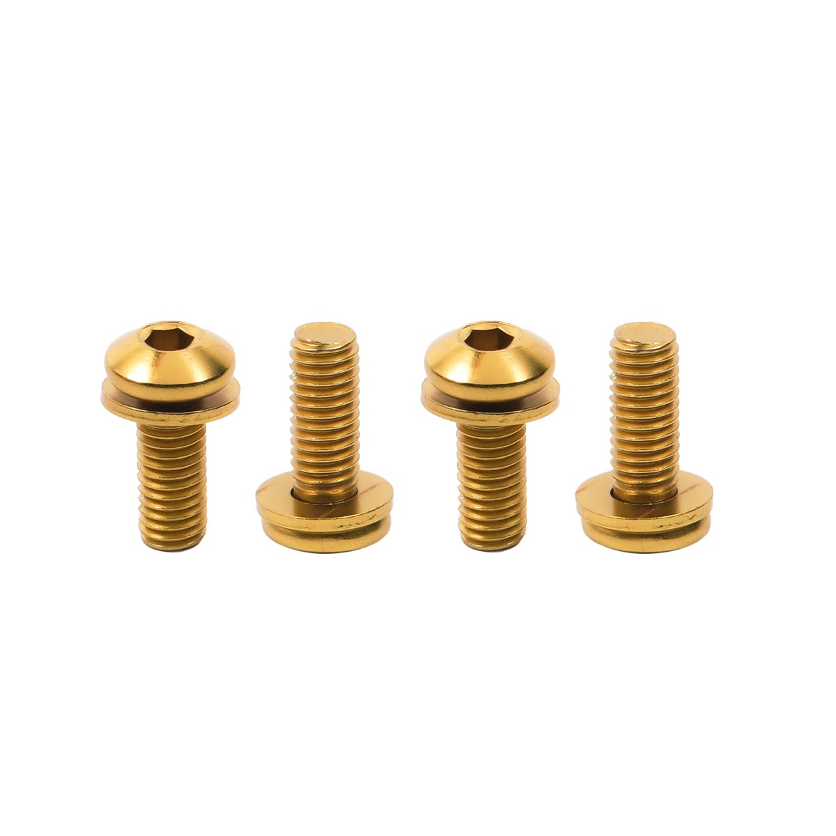 Chooee Water Bottle Cage Bolts M5 x 12mm, 4pcs Water Bottle Holder Screws for MTB,Mountain Bike,Road Bicycle, Gold