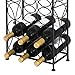 F2C 23 Bottles Wine Rack Stand Floor Wine Holder Metal Construction Free Standing Elegant French Style