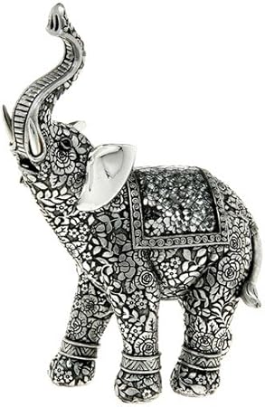 Silver Elephant Statue Beautifully Detailed Elephant Ornament