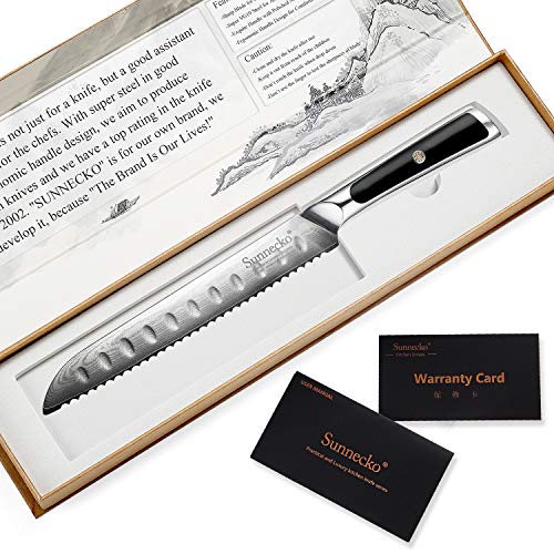 image for Kitchen Knife 8inch Bread Knife Japanese Damasus High Carbon Stainless