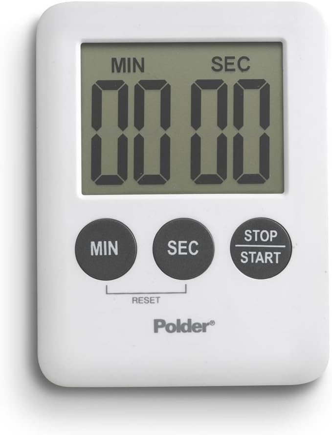 Polder 100-Minute Mini Timer, Rubber, White