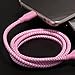 [3 Pack] Fasgear Micro USB(3ft,6ft,10ft) - Premium Charging Cables [Braided Nylon] for Samsung, Nexus, LG, Android Smartphone and More (Pink)