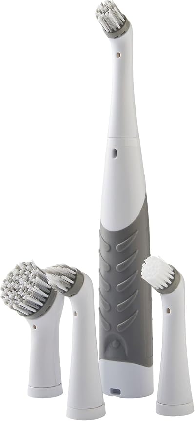 Lakeland Electric Scrubber Household Cleaning Brush with 4 Heads - Powerful