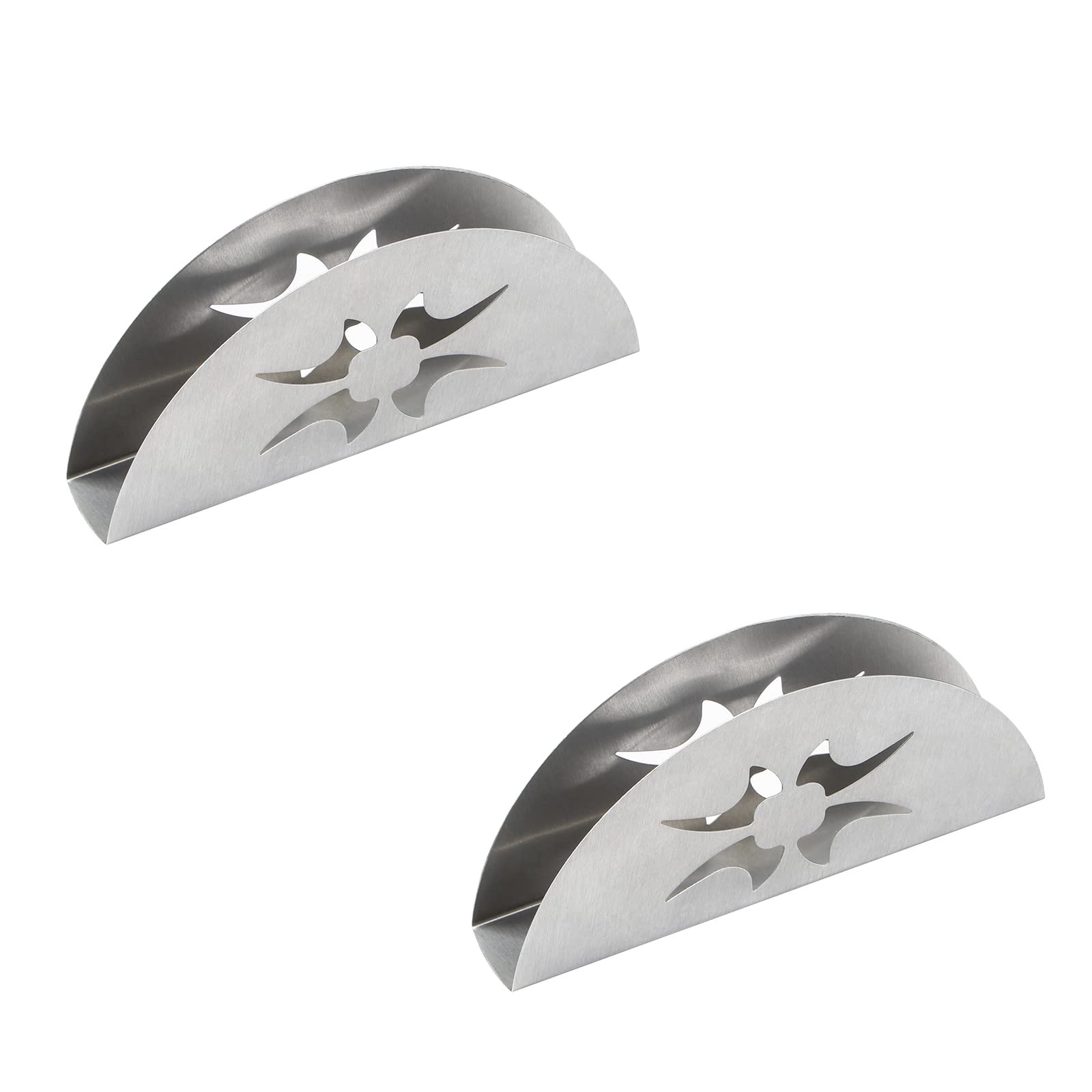 2 Pcs Napkin Holders Stainless Steel Tissue Dispensers Minimalistic Napkin Stands for Kitchen Countertops Dinner Tables
