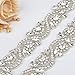 QueenDream 1Yard Bridal Sash Applique Wedding Elegant Bow Rhinestone Applique