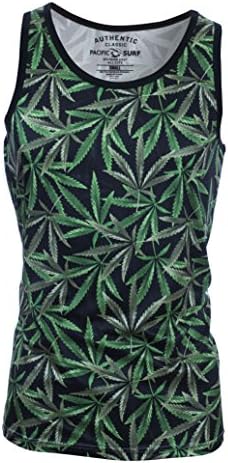 Men's Sublimation Summer Slim Fit Tank Top(Multiple Designs) (Large, Happy Grass)