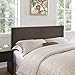 Modway Region Linen Fabric Upholstered Queen Headboard in Dark Brown