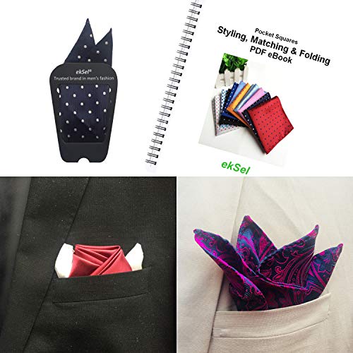 ekSel Pocket Square Holders For Men Suits Handkerchief Holder Organizer 3 Pieces