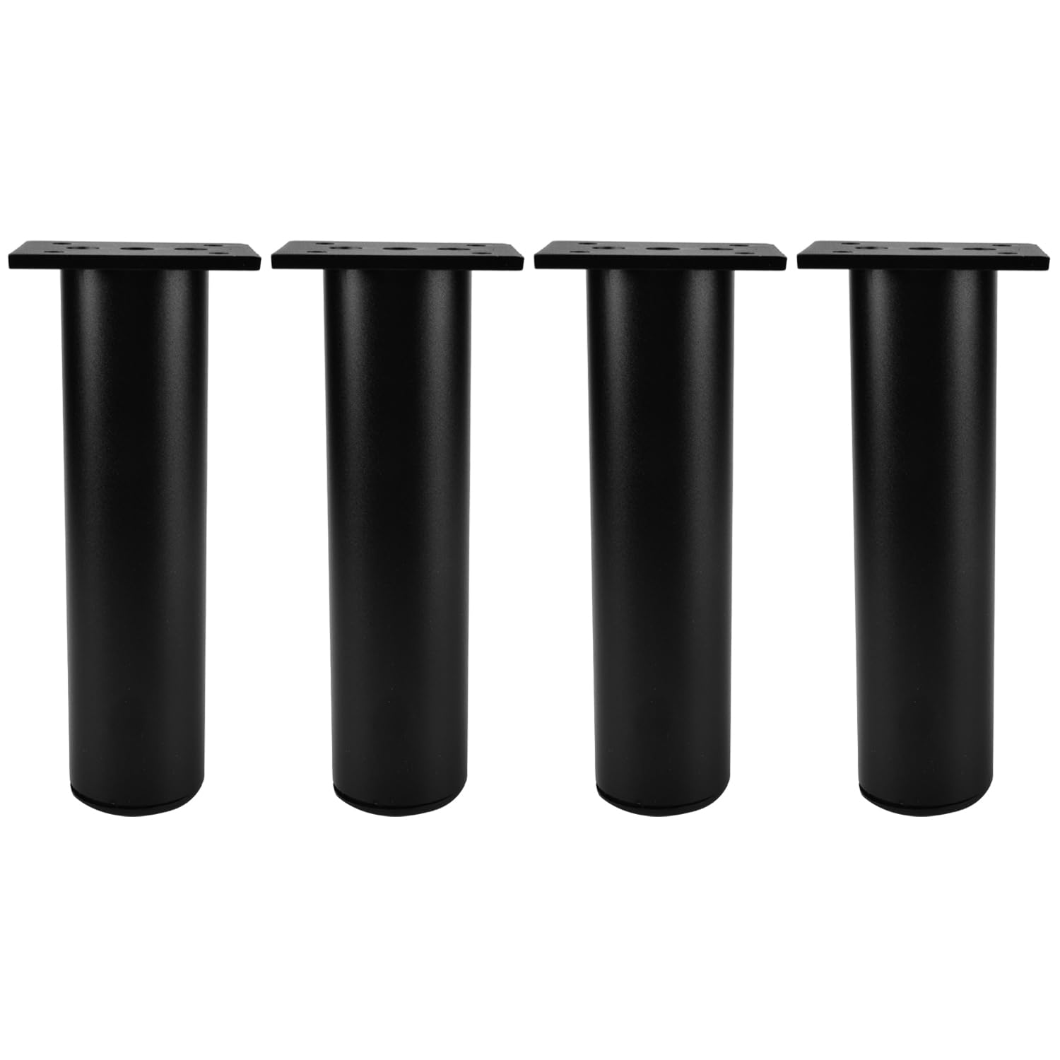 TCHOSUZ 2 Inch / 5cm Metal Furniture Legs,Set of 4 Aaluminium Alloy Round Table Sofa Legs Couch Feet with Screws, Modern Furniture Replacements Feet for DIY Cabinet TV Bench Stand Black
