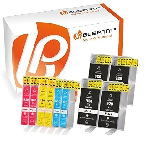 Bubprint 10 Druckerpatronen kompatibel für HP 920XL 920 XL für OfficeJet 6000 6500 6500A Plus 6500 Wireless 7000 7500A Schwar