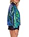 HAOYIHUI Women's Mermaid Sequin Lightweight Zipper Bomber Jacket