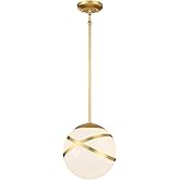 Minka Lavery 5431-853 Batignolles 1 Light Mini Pendant, Spring Gold Leaf