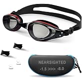 AIKOTOO Nearsighted Swim Goggles, Shortsighted Swimming Goggles