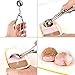 BASEIN Ice Cream Scoop 18/8 Stainless Steel Ice Cream Scooper Cookie/Cupcake Scoop with Trigger Release Meat/Melon Baller -3 Pack with Large-Medium-Small Size