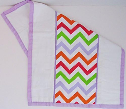 Baby Burp Cloth LAVENDER + MULTI COLOR CHEVRON