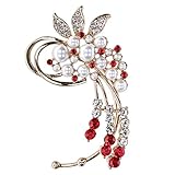 Fashion Jewelry Gold-Tone Crystal Simulated Pearl Flower Cluster Ear Wrap Ear Cuff Women Earrings