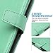 ULAK S6 Case, Galaxy S6 Case, S6 Wallet Case, Luxury Fashion PU Leather Case Magnet Wallet Folio 9 Card Multi-Slots Flip Cover for Women for Samsung Galaxy S6 (Mint Green)